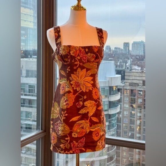 🆕 SIR THE LABEL 🧿 NWOT Floral Linen Minidress, Mojave Print - Sz 1 US XS - Picture 3 of 16